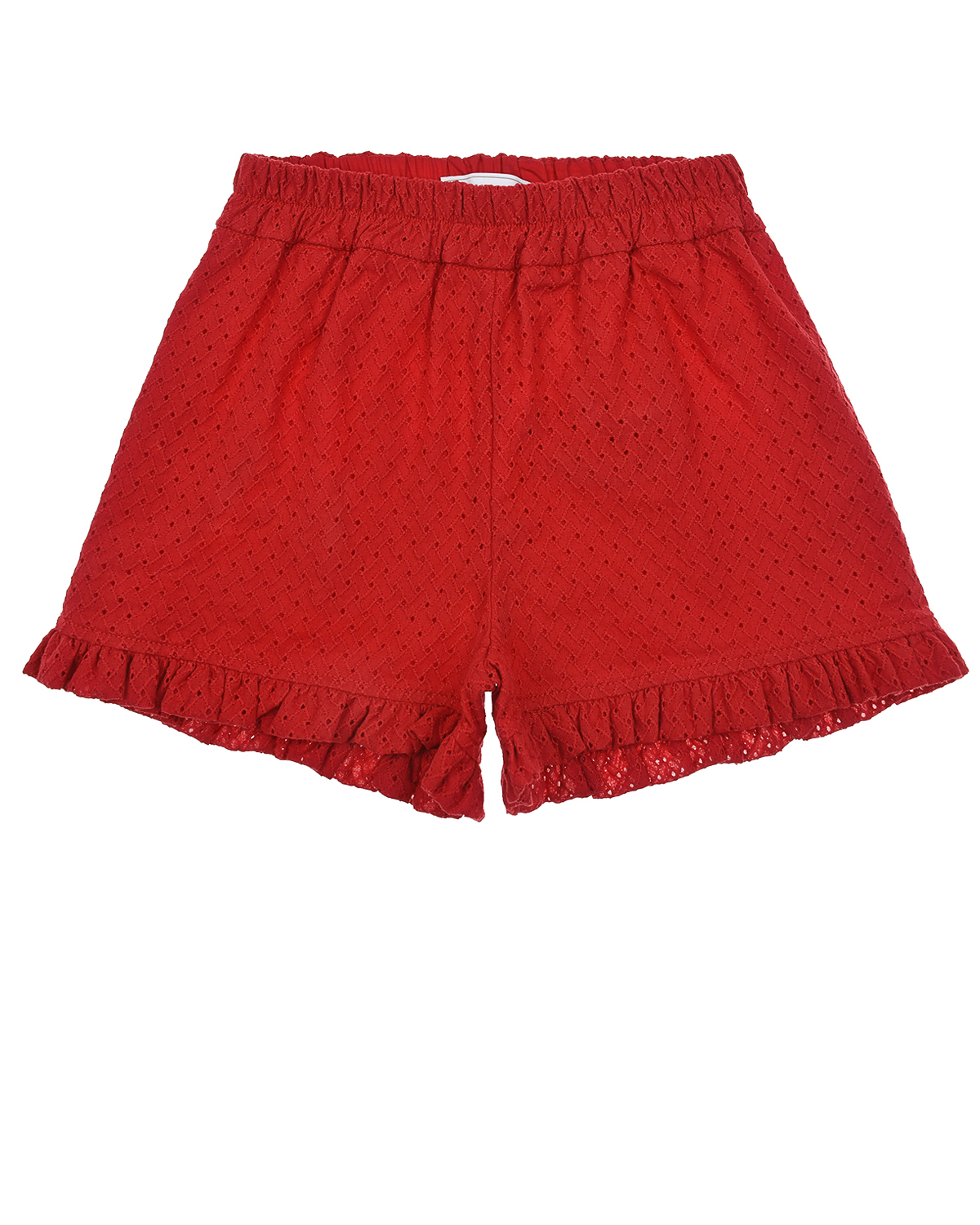 Красные шорты с рюшами Monnalisa детские, размер 86, цвет красный - фото 1