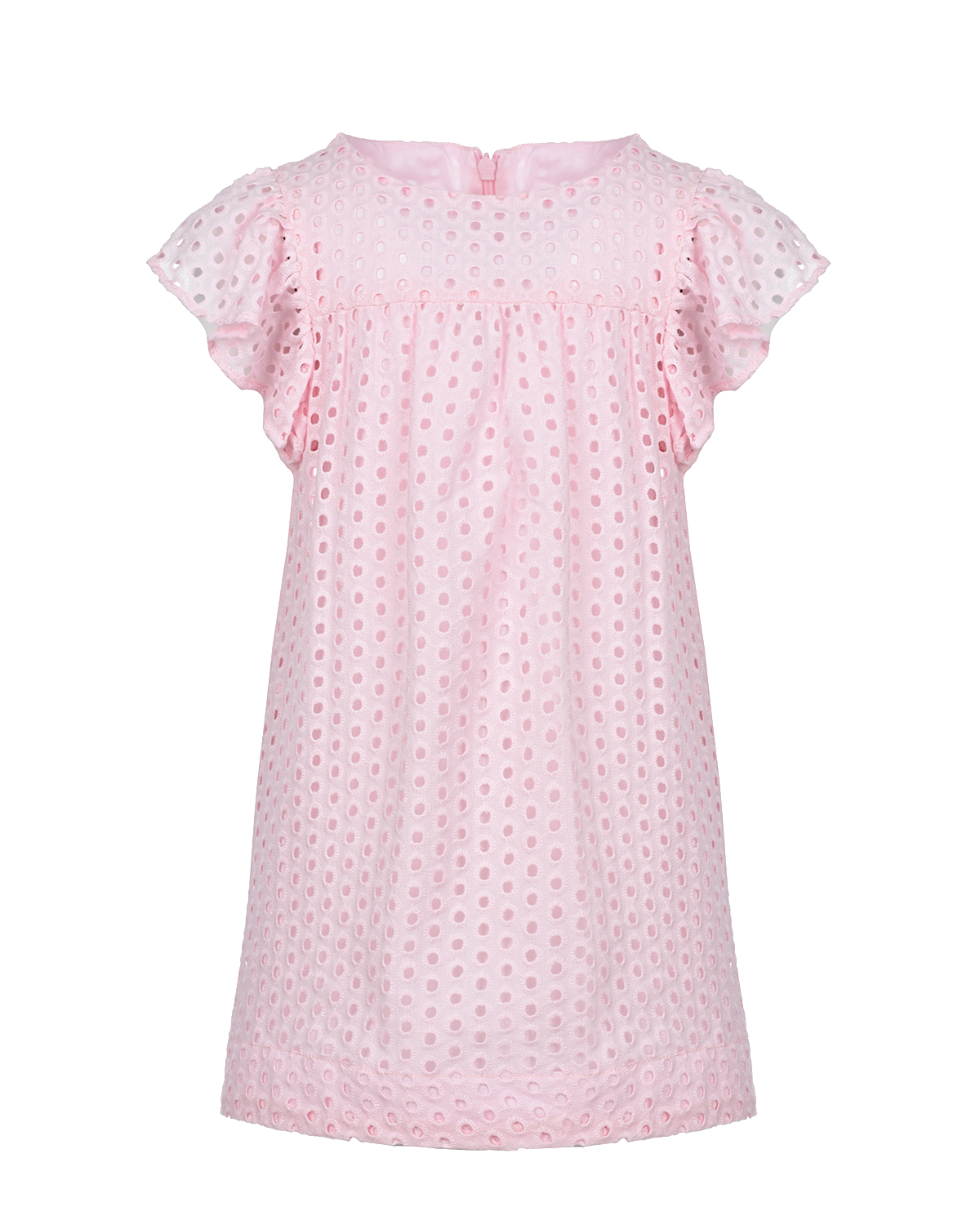 Розовое платье с рукавами-крылышками Monnalisa детское, размер 104, цвет розовый - фото 1