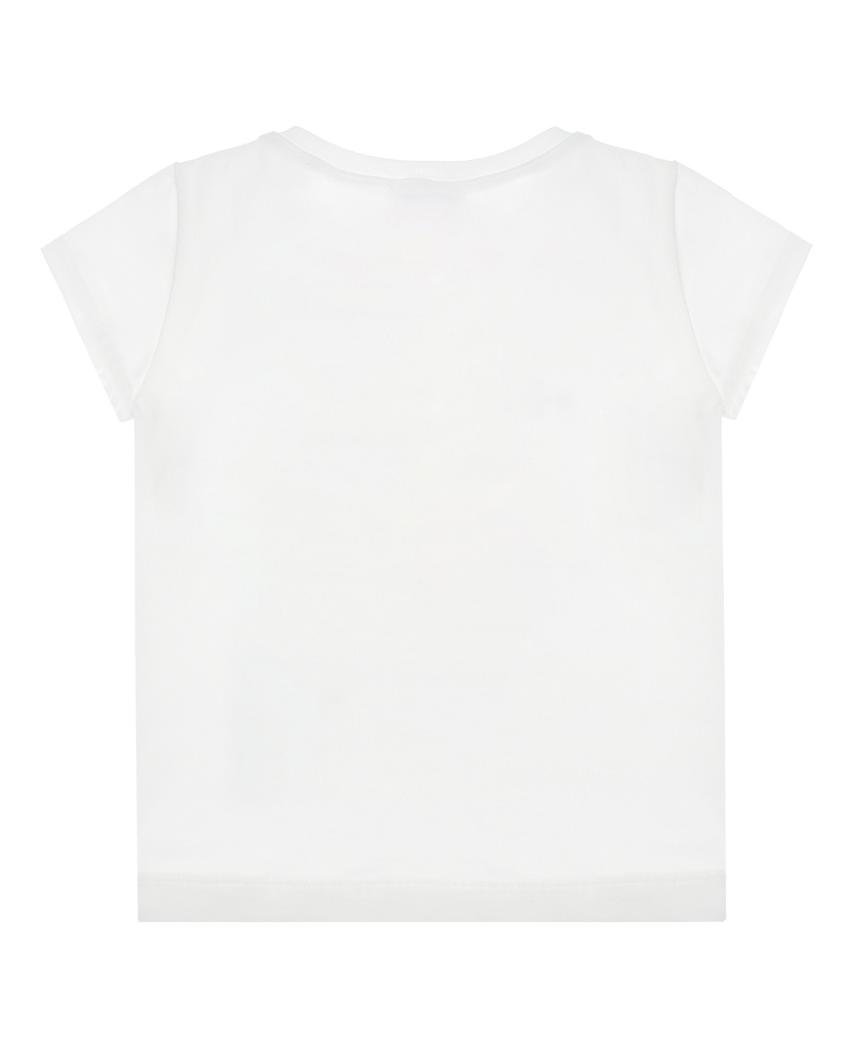 Белая футболка с цветочным принтом Monnalisa детская, размер 104 - фото 3