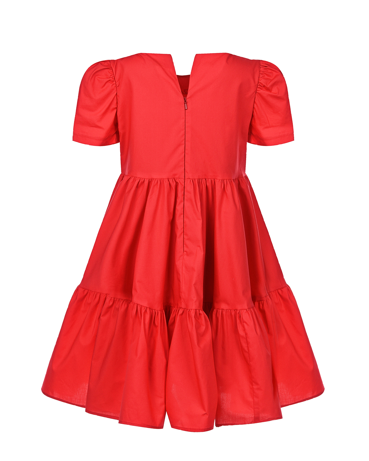 Красное платье с логотипом из страз Monnalisa детское, размер 104, цвет красный - фото 3