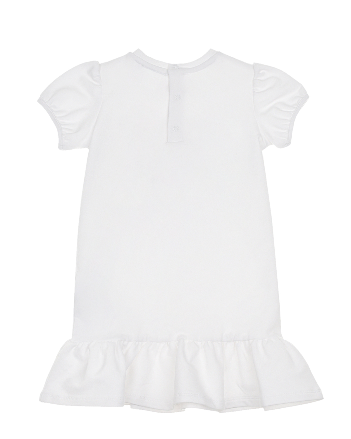 Белое платье с логотипом Moschino детское, размер 86, цвет белый - фото 2