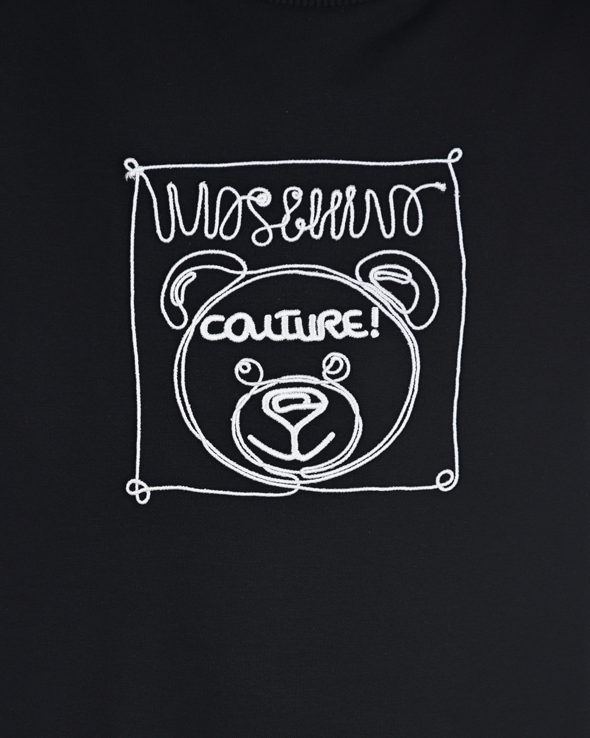 Черное платье-футболка Moschino детское, размер 128, цвет черный - фото 3