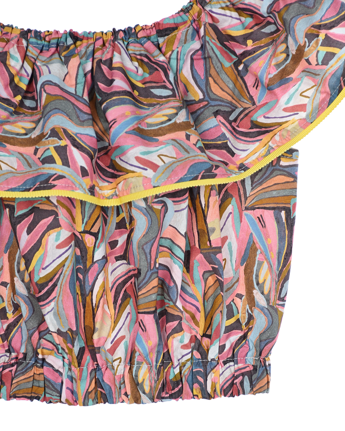 Топ с абстрактным принтом Paade Mode детский, размер 116, цвет мультиколор - фото 3
