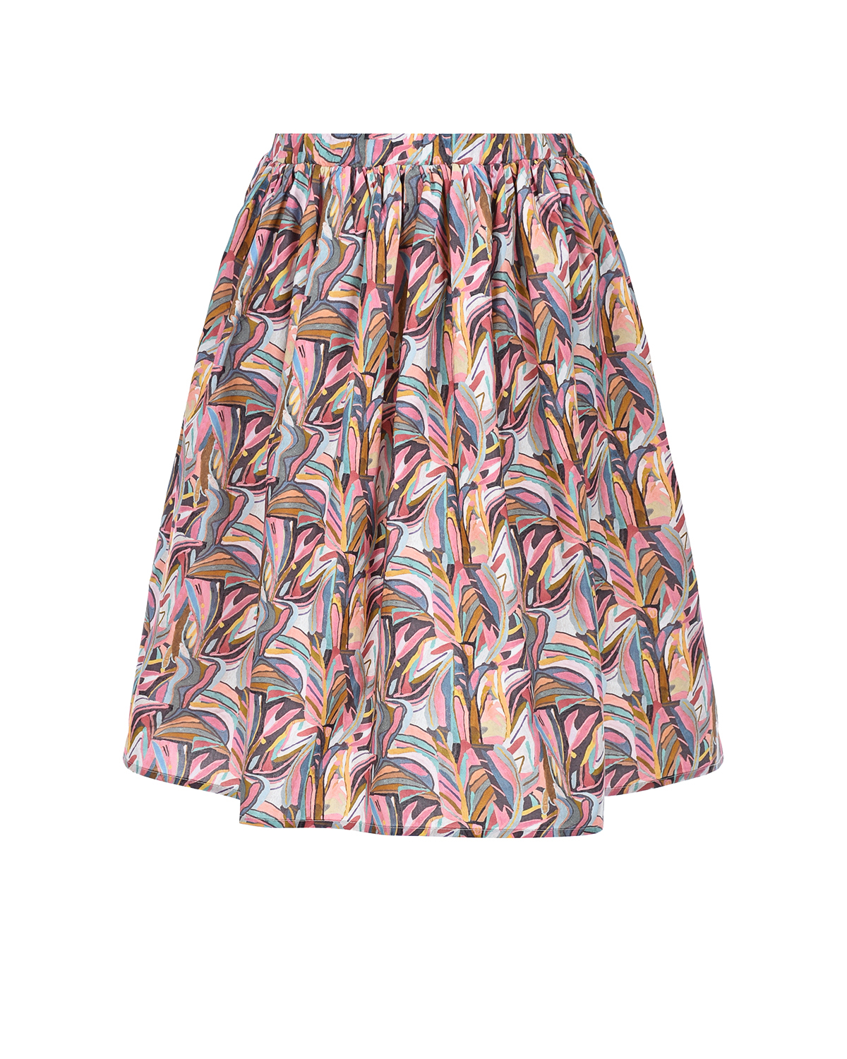 Хлопковая юбка с абстрактным принтом Paade Mode детская, размер 116, цвет мультиколор - фото 1