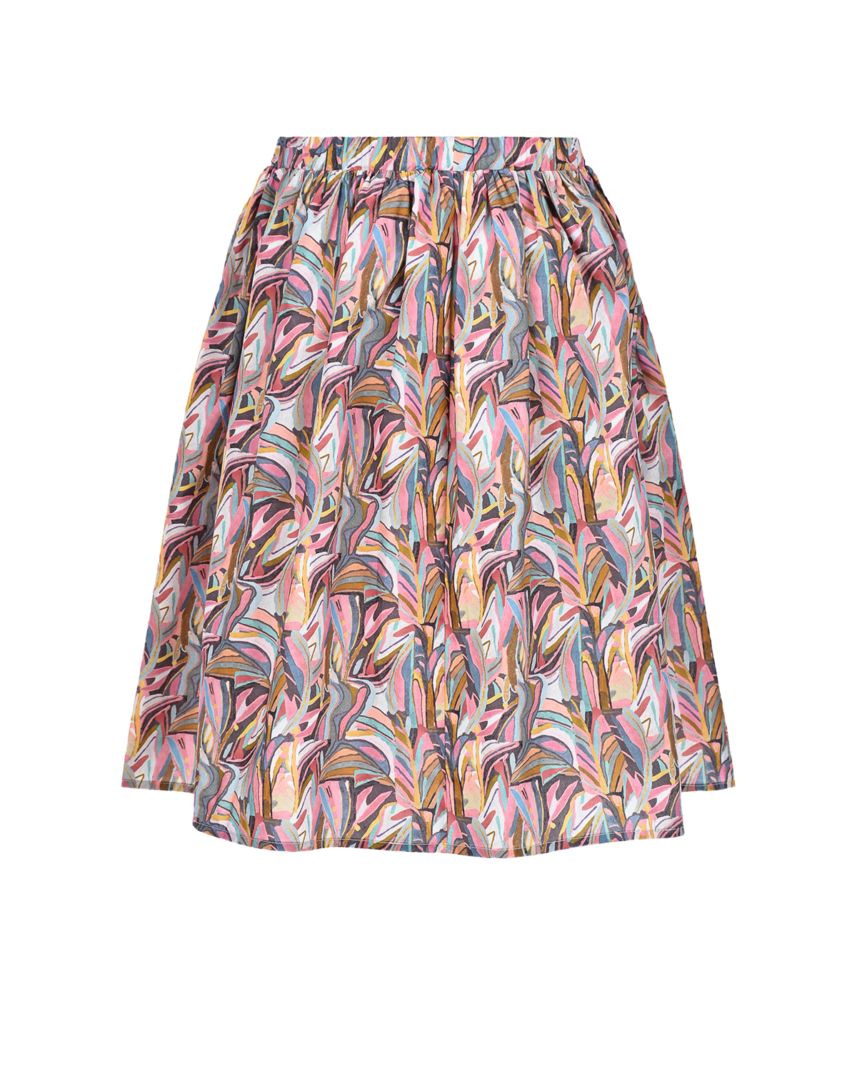Хлопковая юбка с абстрактным принтом Paade Mode детская, размер 116, цвет мультиколор - фото 2