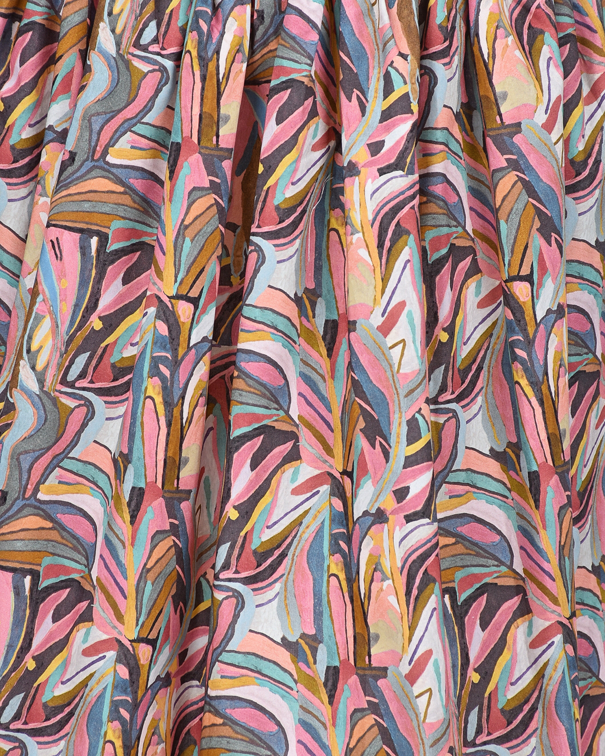 Хлопковая юбка с абстрактным принтом Paade Mode детская, размер 116, цвет мультиколор - фото 3