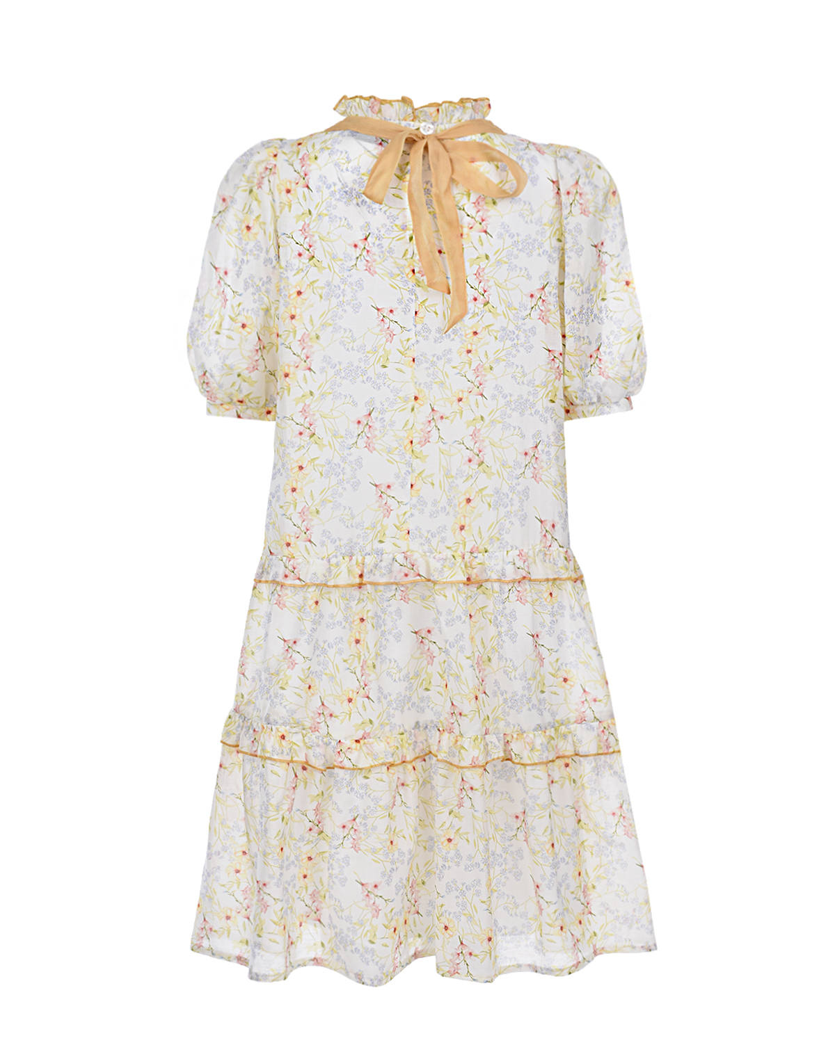 Платье с рукавами-фонариками Paade Mode детское, размер 128, цвет мультиколор - фото 2