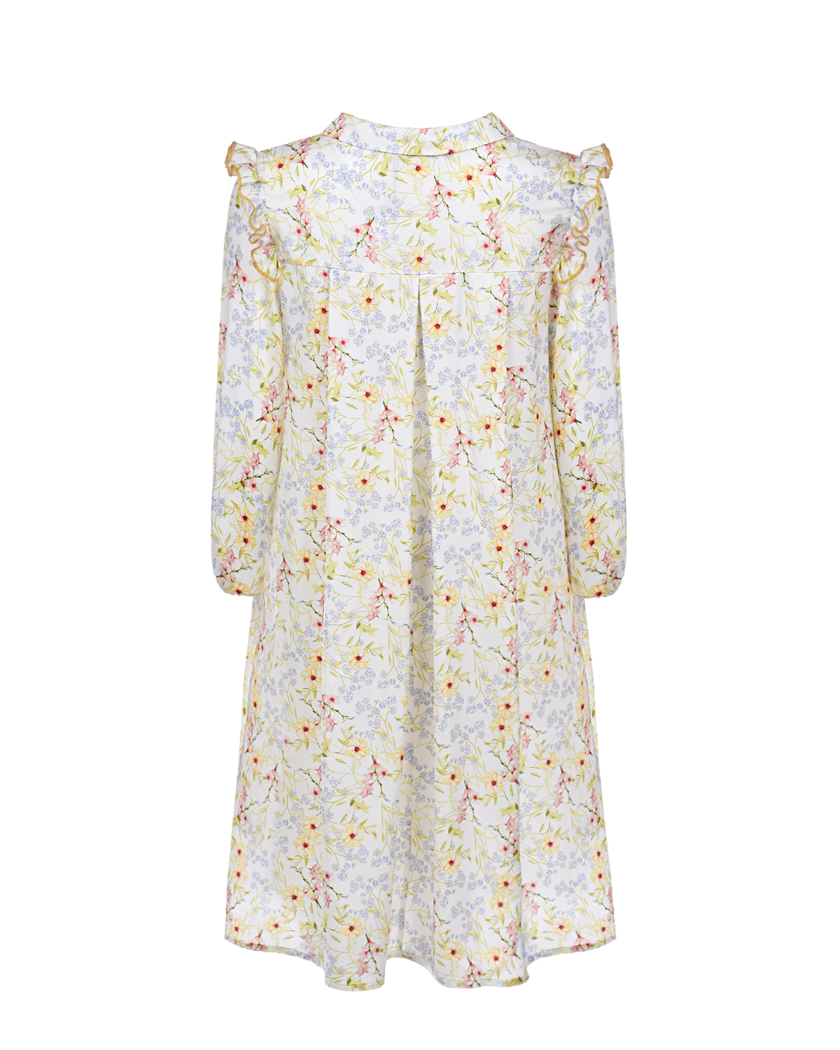 Платье из вискозы с рюшами Paade Mode детское, размер 116, цвет мультиколор - фото 2