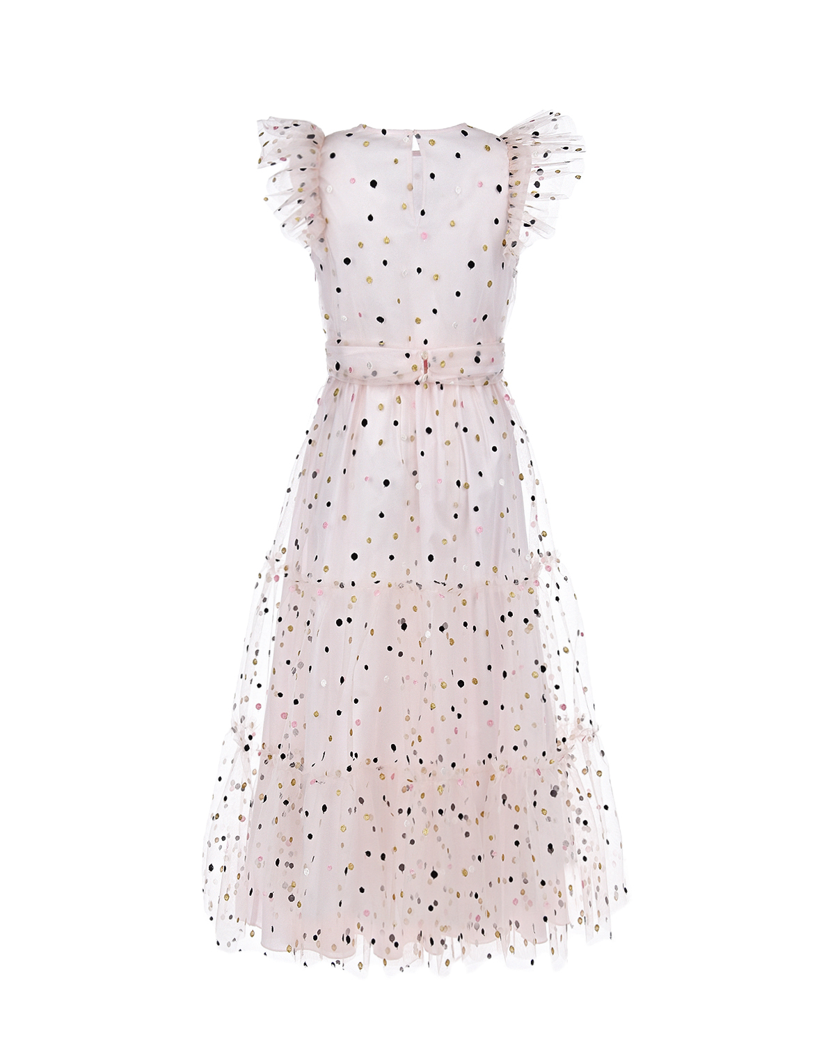 Кремовое платье с рюшами Philosophy детское, размер 140, цвет кремовый - фото 3