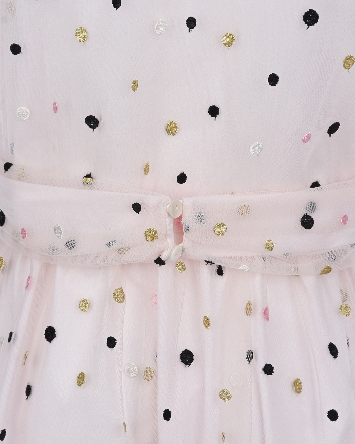 Кремовое платье с рюшами Philosophy детское, размер 140, цвет кремовый - фото 4