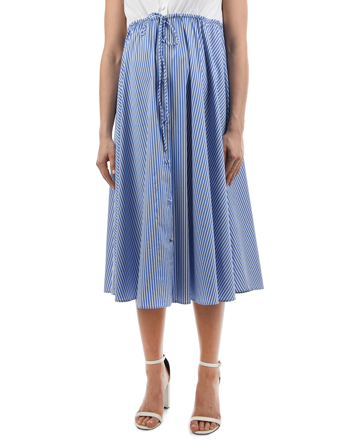 Платье с голубой юбкой в полоску Pietro Brunelli, размер 38 - фото 7