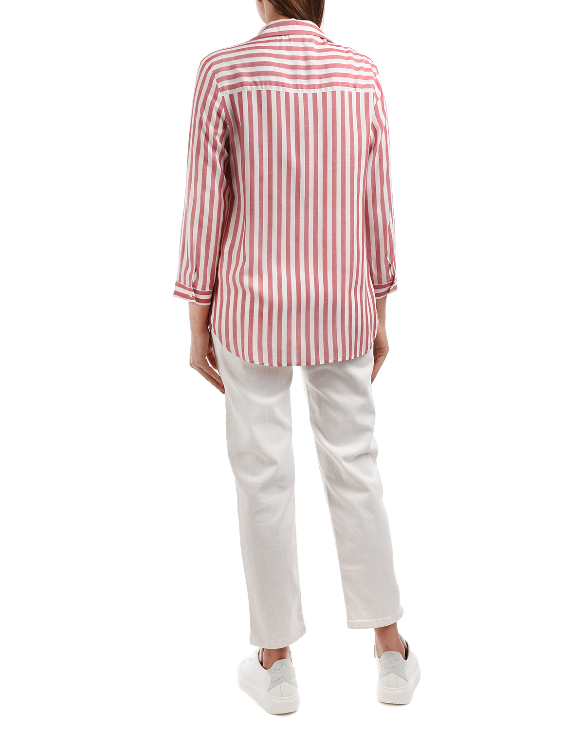 Рубашка для беременных Daniela в бело-красную полоску Pietro Brunelli, размер 38, цвет красный - фото 3