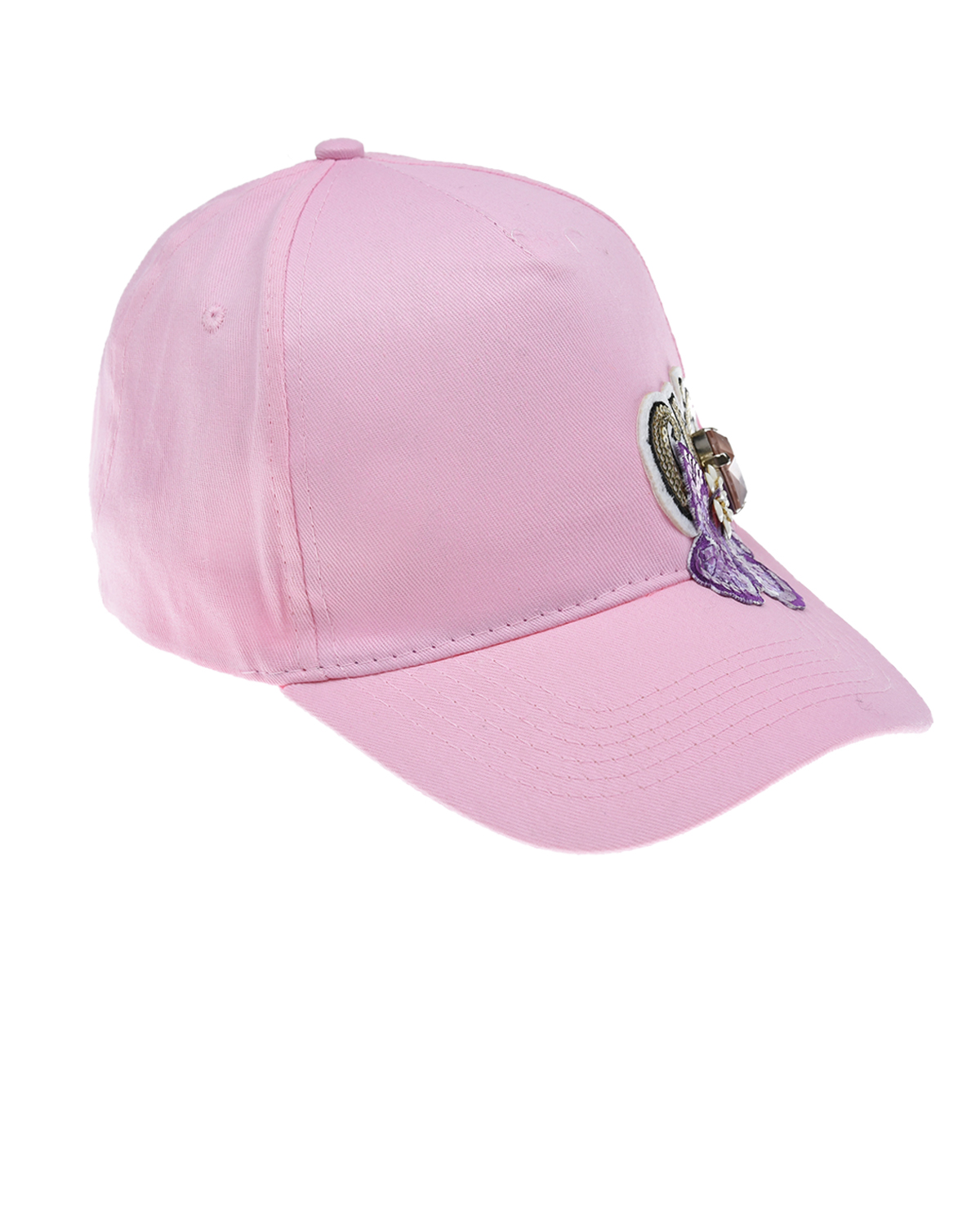 Розовая кепка с аппликацией "бабочка" Regina детская, размер 56, цвет розовый