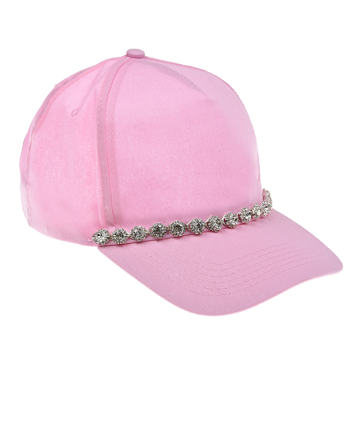 Розовая кепка со стразами и защитным экраном Regina детская, размер 56, цвет розовый