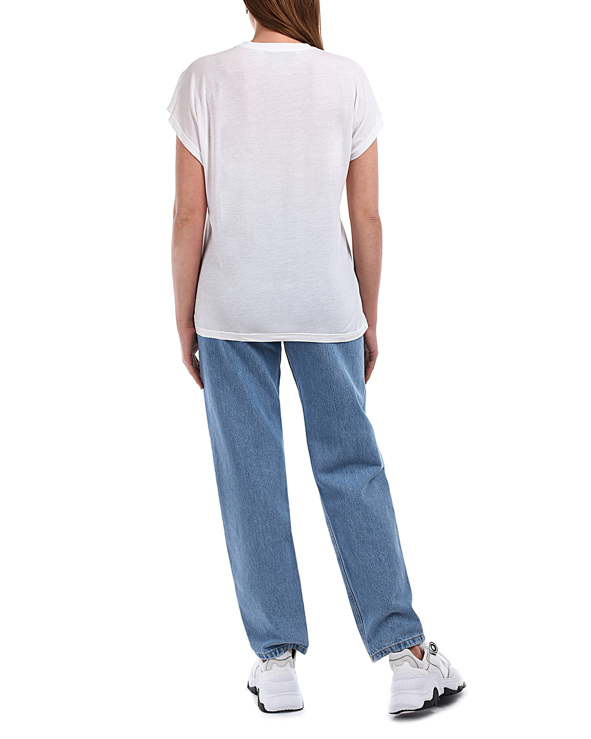 Белая футболка с контрастным принтом IRO, размер 40, цвет белый - фото 4