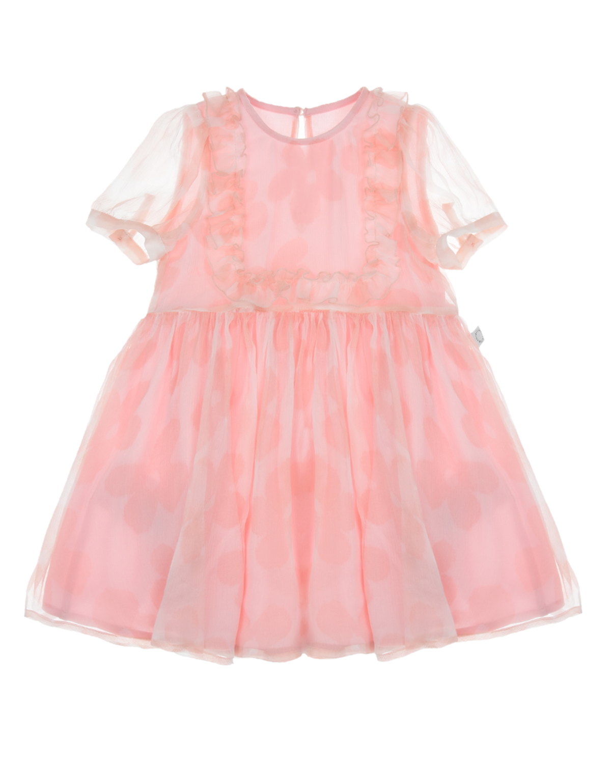 Розовое платье из шелка Stella McCartney детское, размер 86, цвет розовый - фото 1
