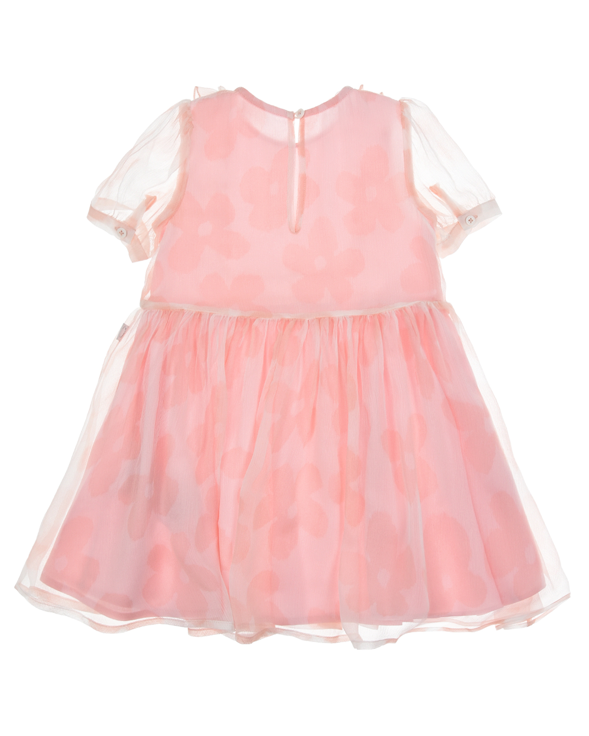 Розовое платье из шелка Stella McCartney детское, размер 86, цвет розовый - фото 2