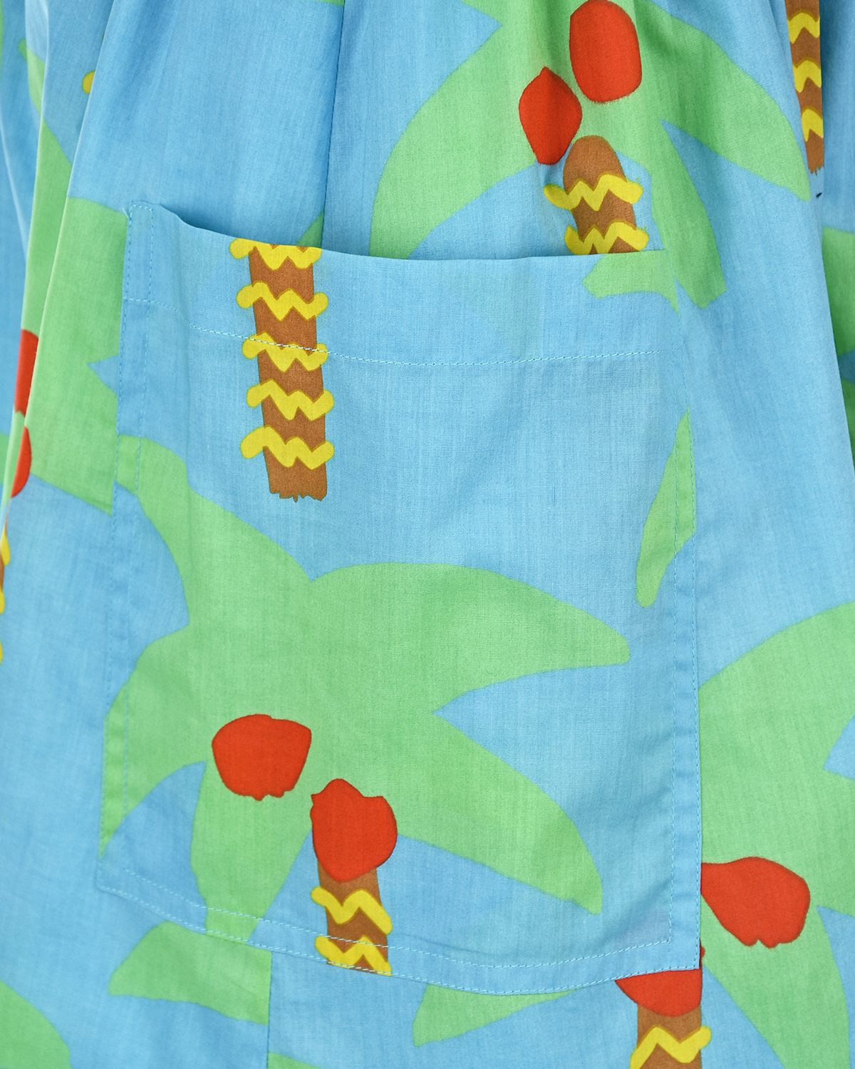 Бирюзовая юбка с принтом "пальмы" Stella McCartney детская, размер 128, цвет нет цвета - фото 4