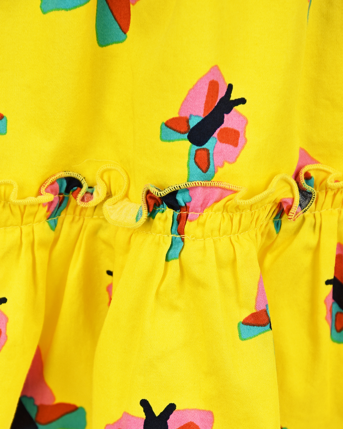 Желтая юбка с принтом "бабочки" Stella McCartney детская, размер 104, цвет желтый - фото 3