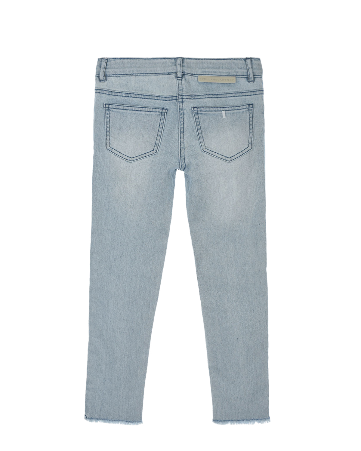 Базовые джинсы с отделкой бахромой Stella McCartney детские, размер 104, цвет голубой - фото 2