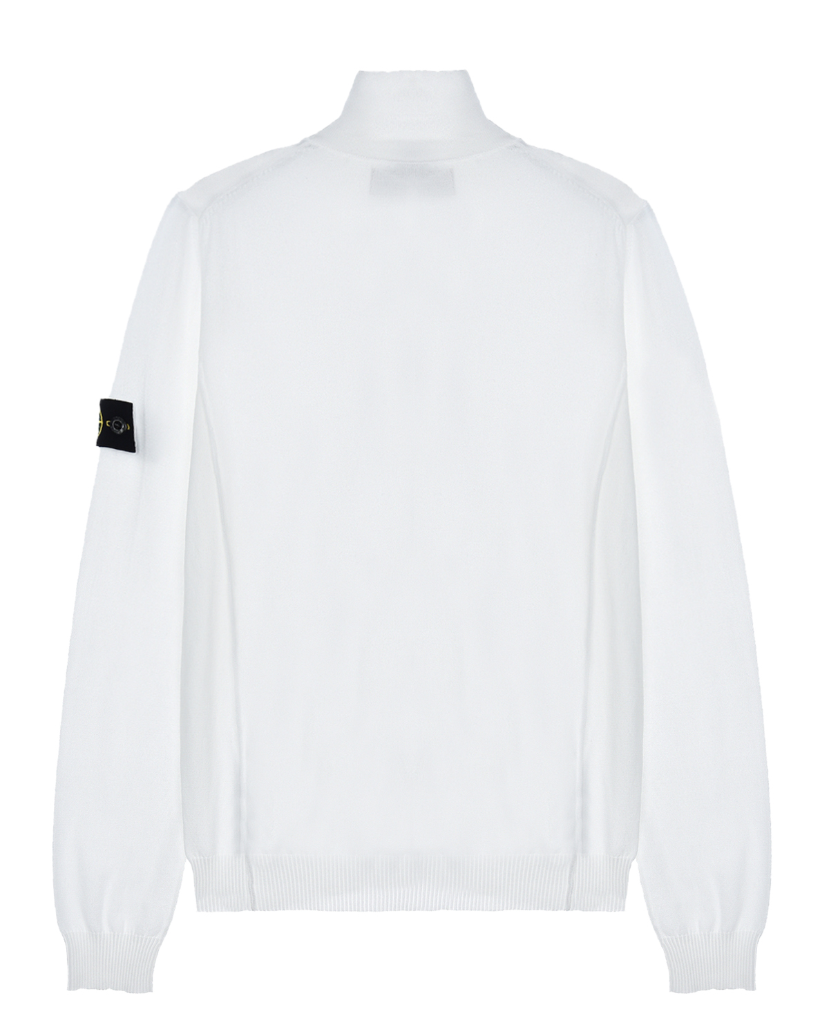 Белая спортивная куртка с лого на рукаве Stone Island детская, размер 128, цвет белый - фото 2