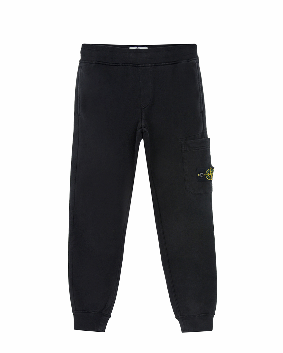Черные спортивные брюки с карманом-карго Stone Island детские, размер 110, цвет черный - фото 1