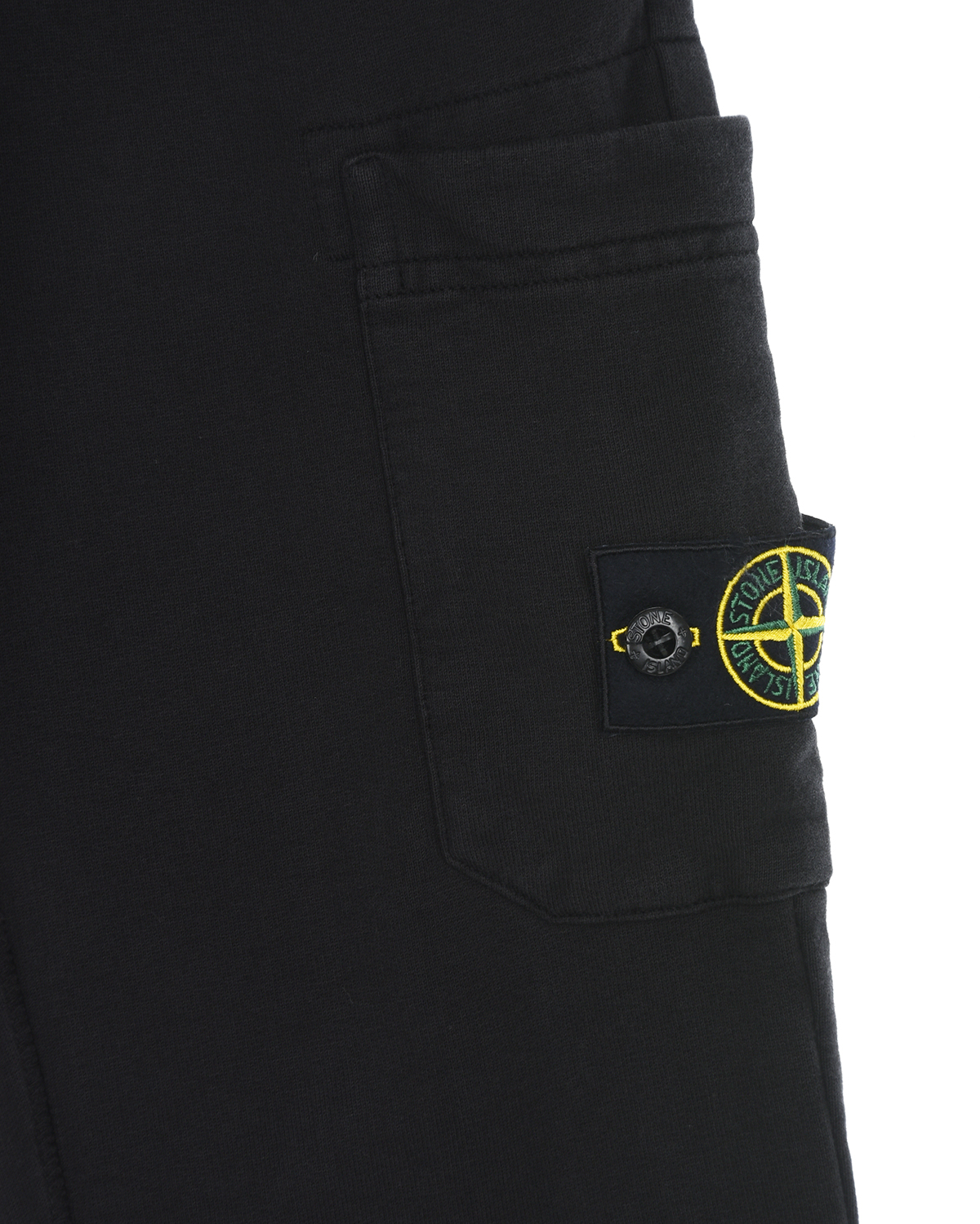 Черные спортивные брюки с карманом-карго Stone Island детские, размер 110, цвет черный - фото 3