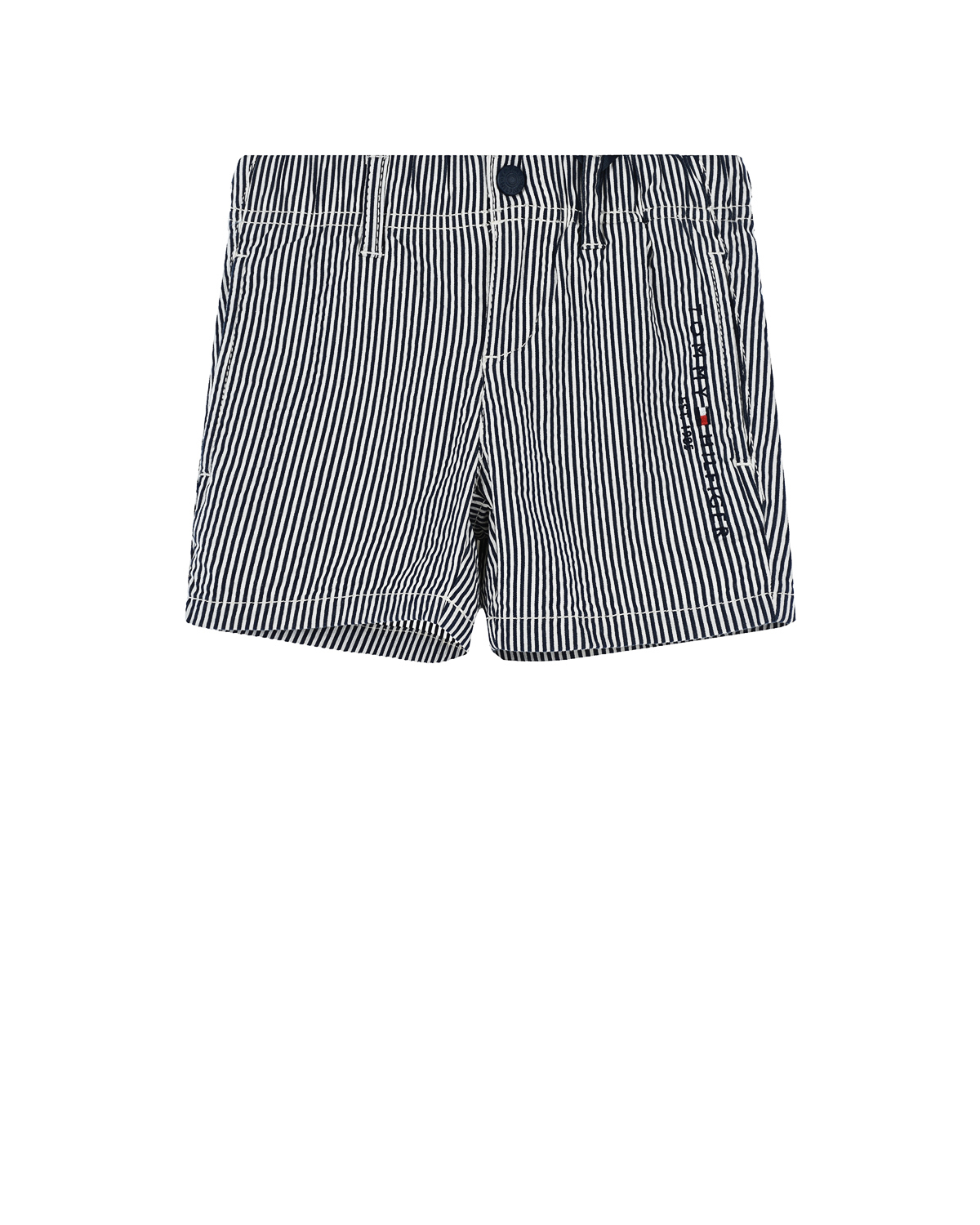Серые шорты в полоску Tommy Hilfiger детские, размер 104, цвет серый - фото 1