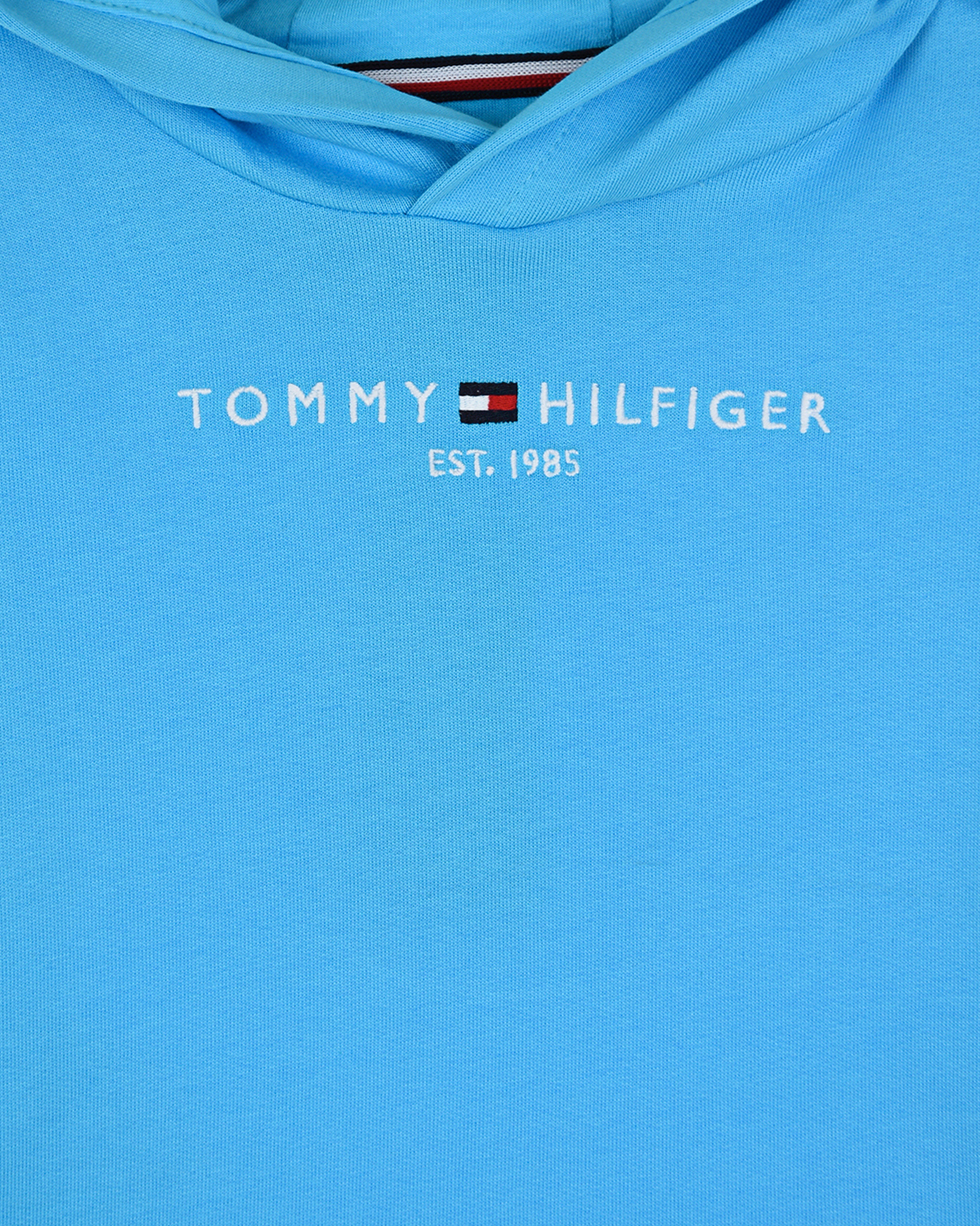 Голубая толстовка-худи с вышивкой Tommy Hilfiger детская, размер 92, цвет голубой - фото 4