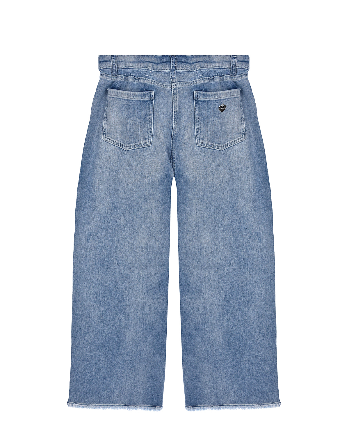 Голубые укороченные джинсы TWINSET детские, размер 140, цвет черный - фото 2