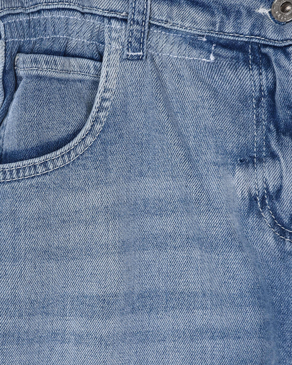 Голубые укороченные джинсы TWINSET детские, размер 140, цвет черный - фото 3