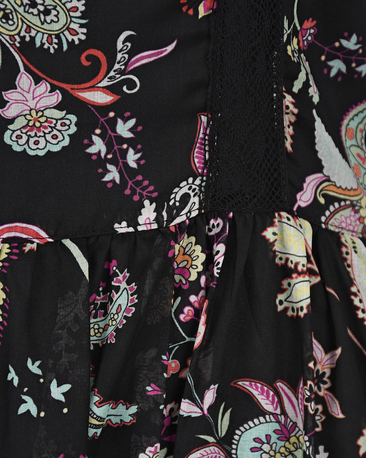 Черное платье с цветочным принтом TWINSET, размер 40 - фото 7