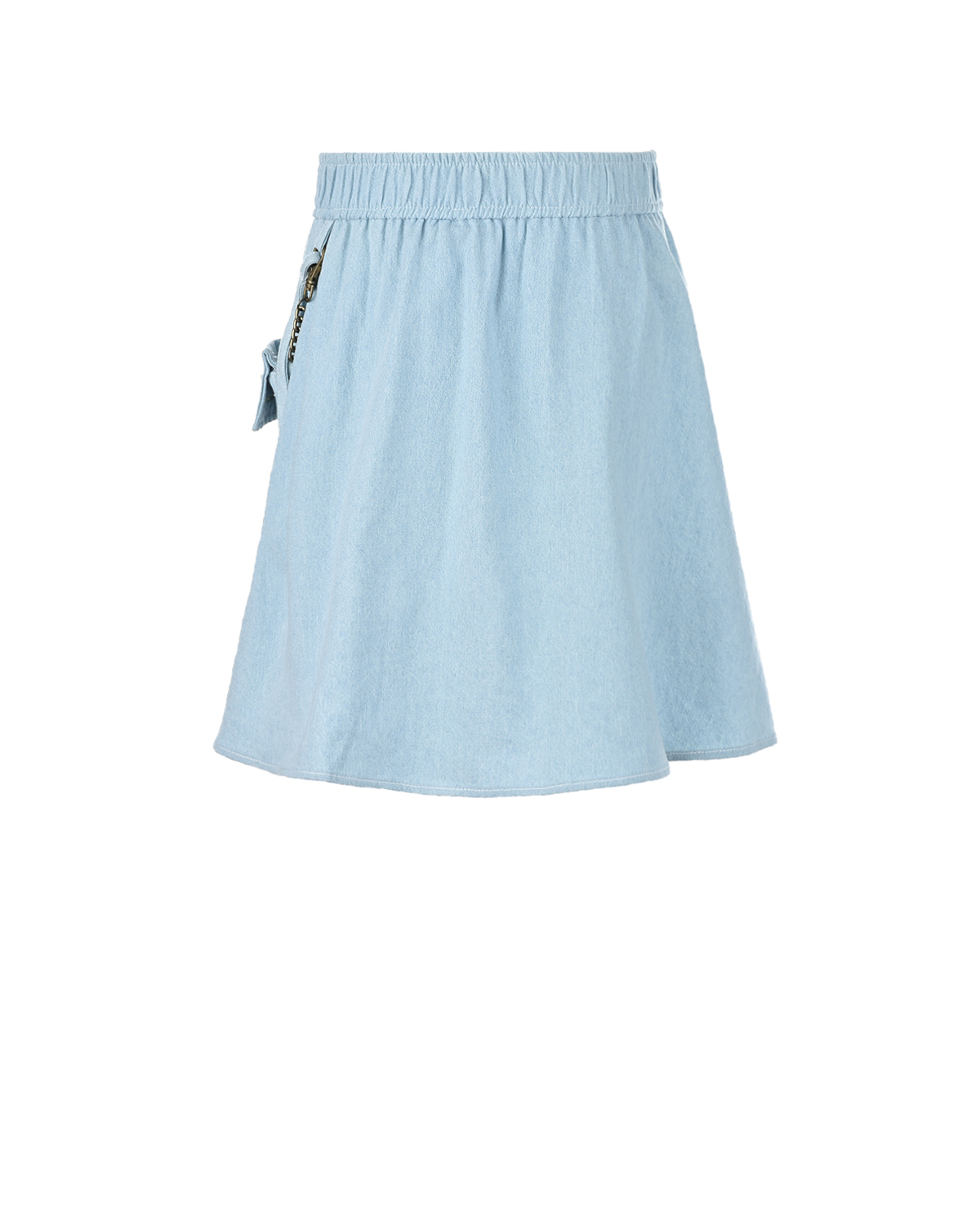 Голубая юбка со съемным карманом Yporque детская, размер 140, цвет голубой - фото 2