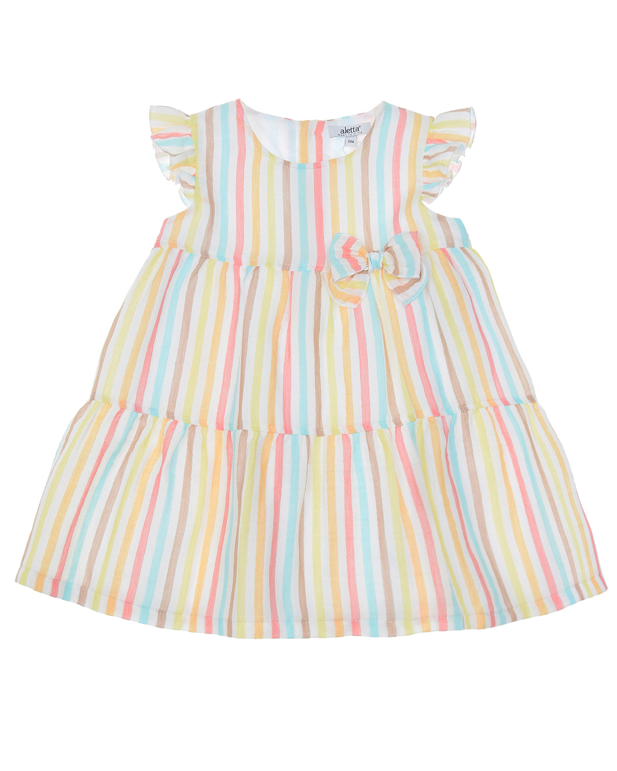 Платье в разноцветную полоску Aletta детское, размер 104 - фото 1