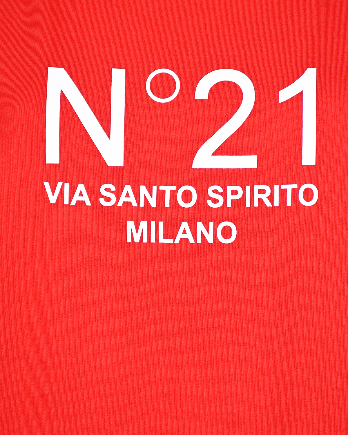 Красная базовая футболка с логотипом No. 21, размер 40, цвет красный - фото 6