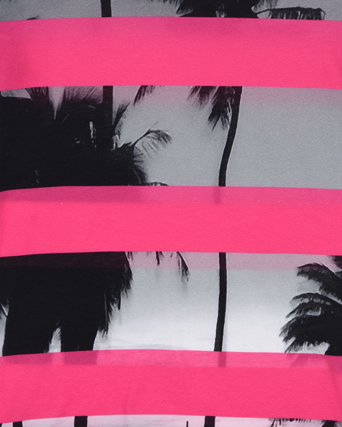 Черно-розовая футболка с принтом "Пальмы" No. 21 детское, размер 164, цвет мультиколор - фото 3