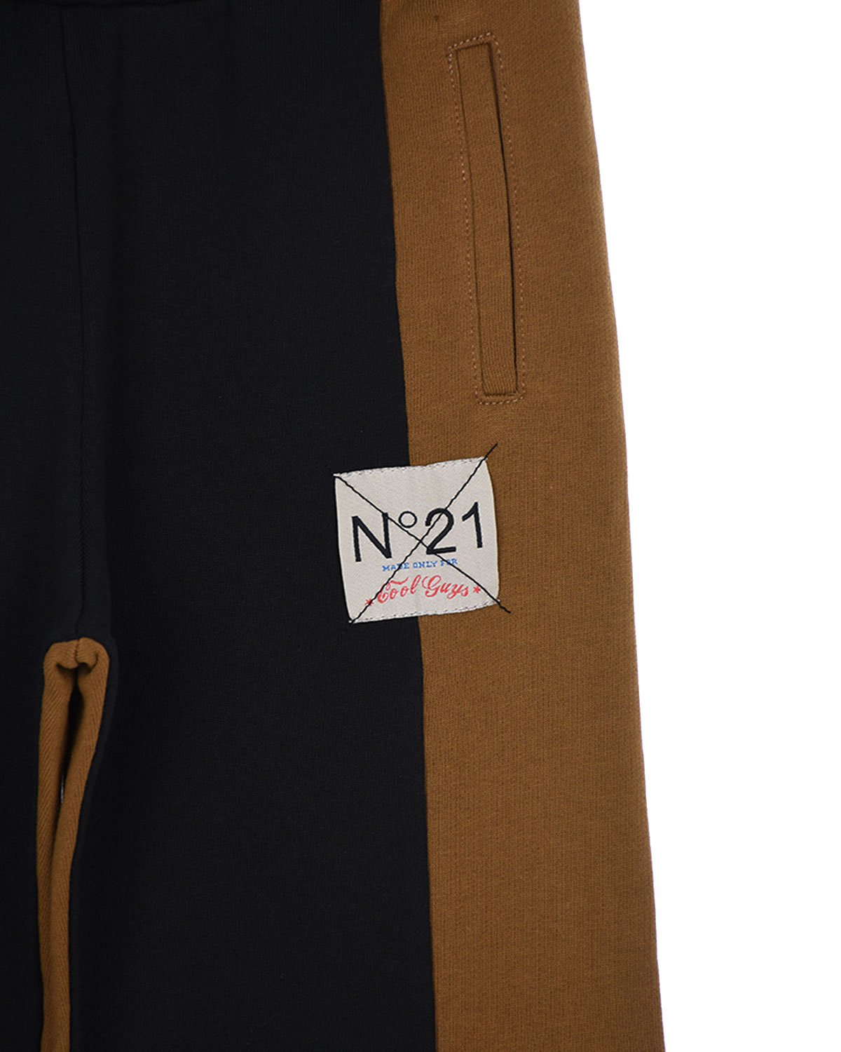 Спортивные брюки с коричневыми лампасами No. 21 детские, размер 128, цвет мультиколор - фото 4