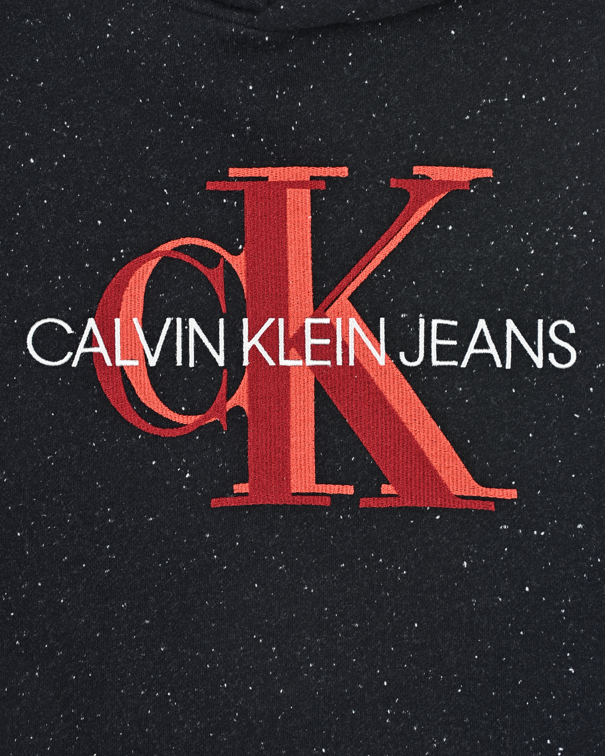 Черная толстовка-худи с красным логотипом Calvin Klein детская, размер 176, цвет черный - фото 4