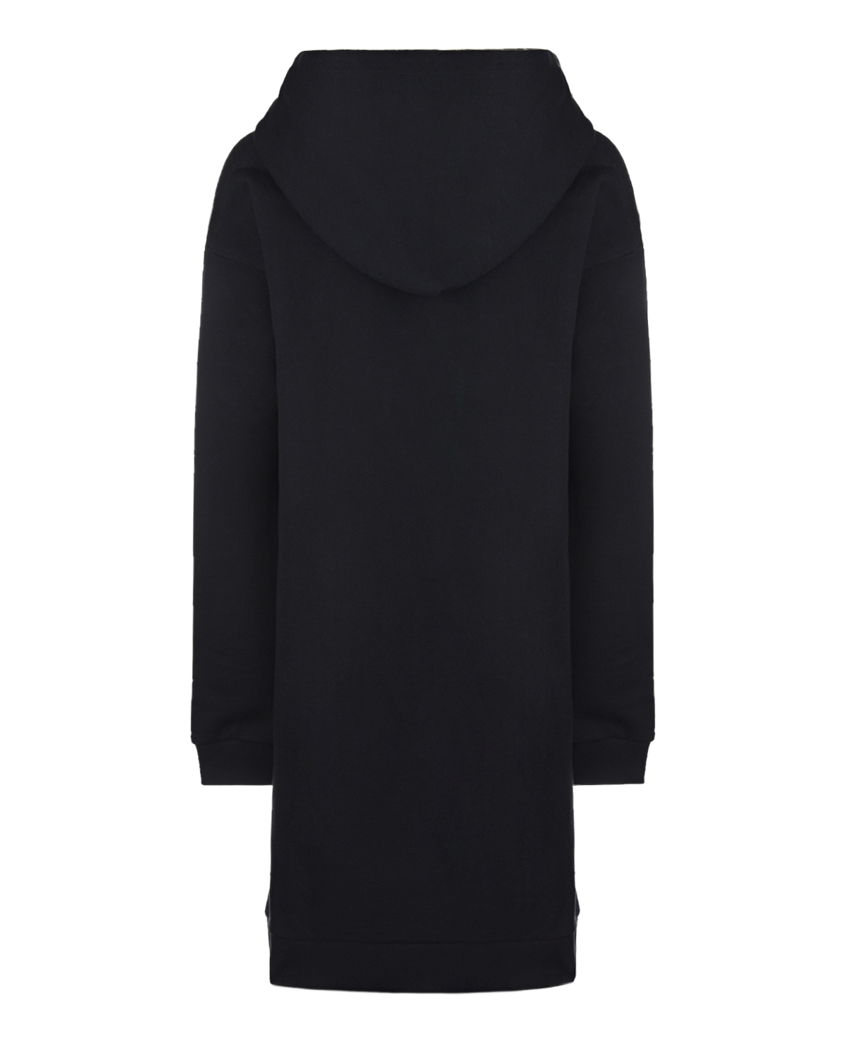 Черное платье-худи с логотипом Calvin Klein детское, размер 128, цвет черный - фото 3