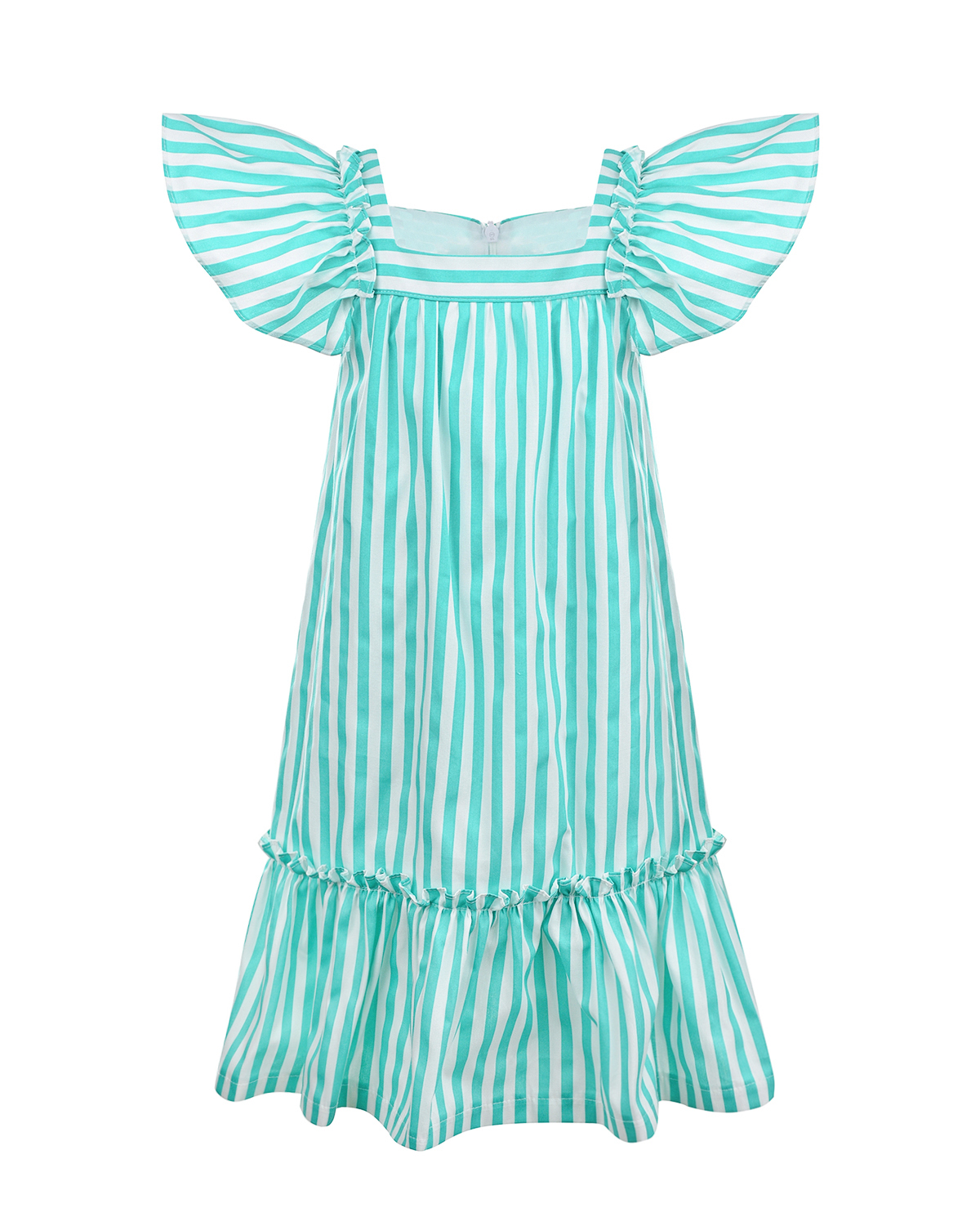 Платье в бело-голубую полоску Aletta детское, размер 104, цвет мультиколор - фото 1