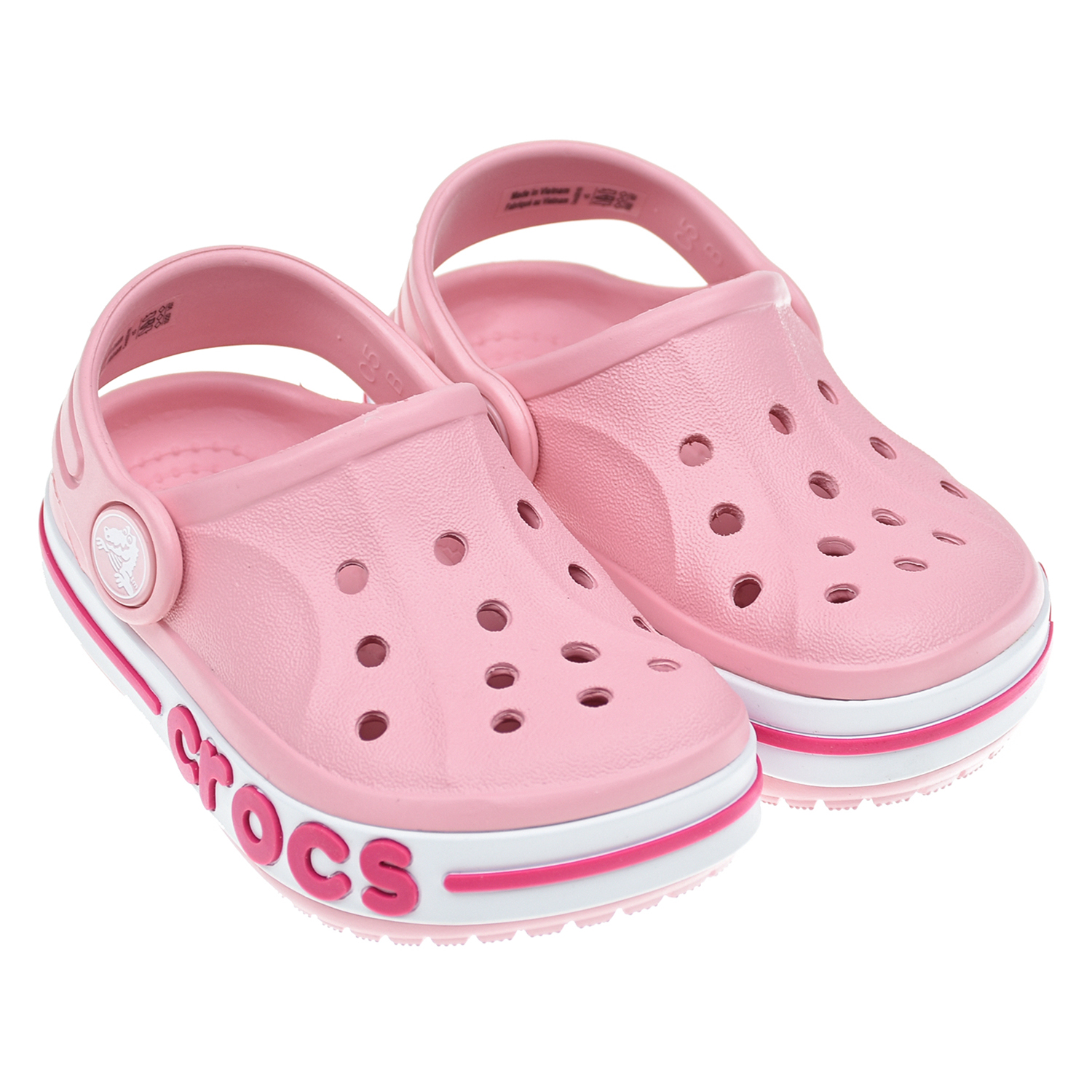 

Розовые сланцы с логотипом Crocs, Розовый, Розовые сланцы с логотипом Crocs