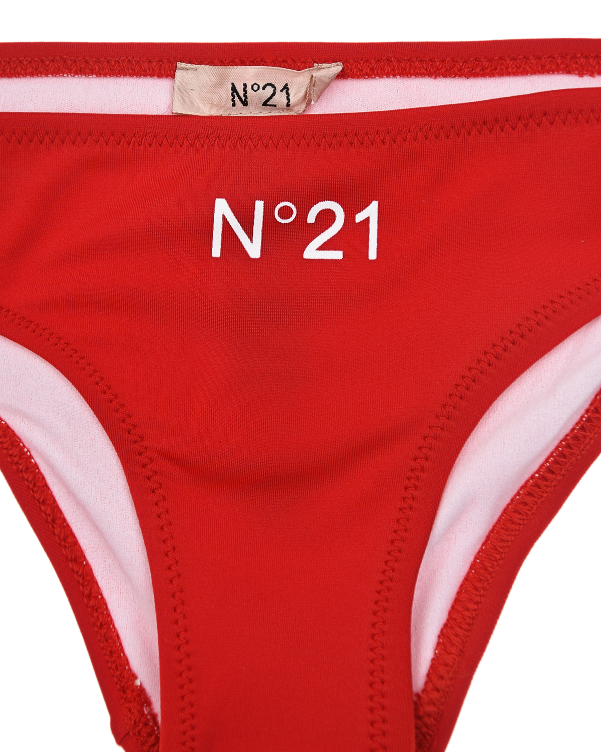 Красный купальник с лого No. 21 детский, размер 140 - фото 3
