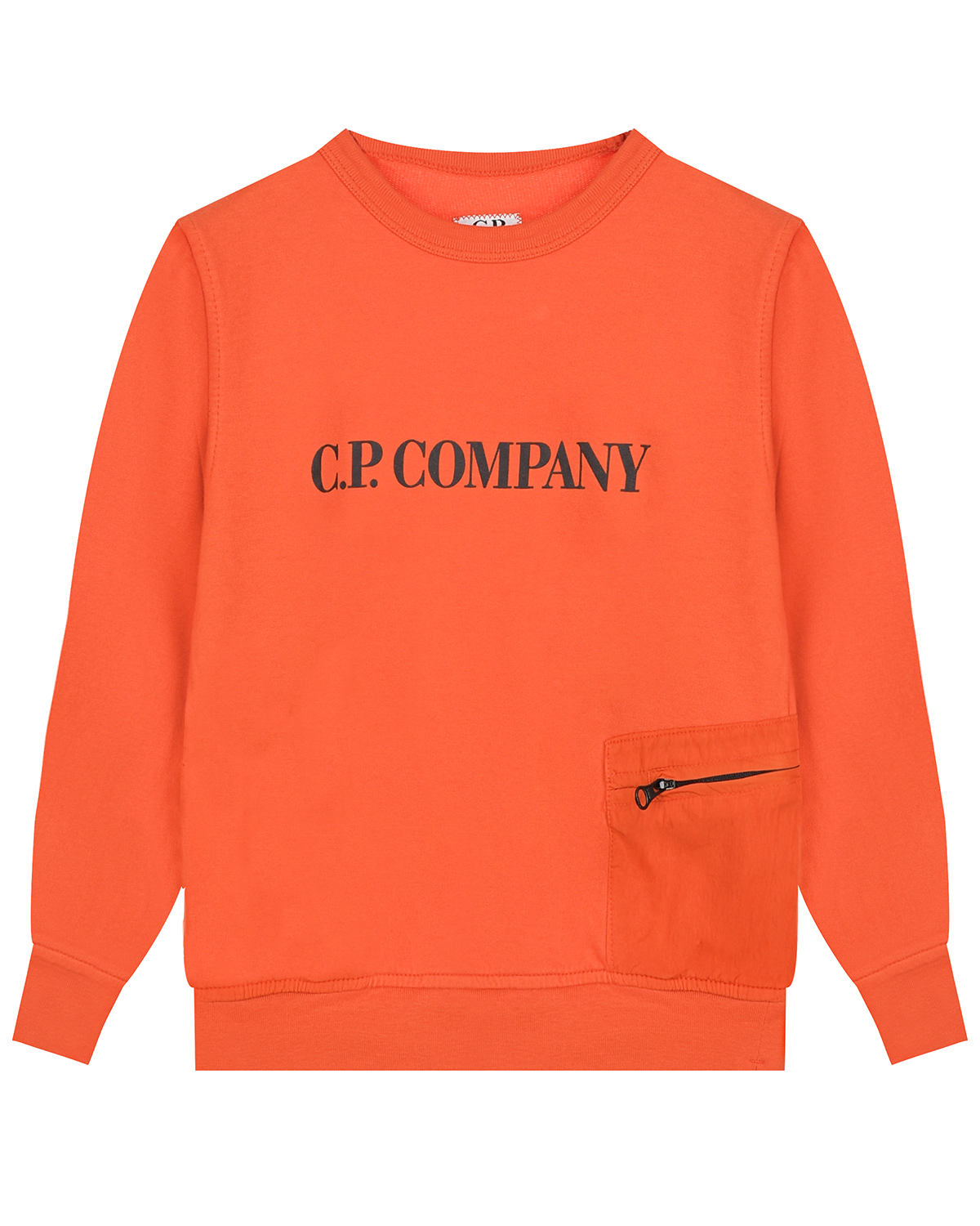 Оранжевый свитшот с накладным карманом CP Company