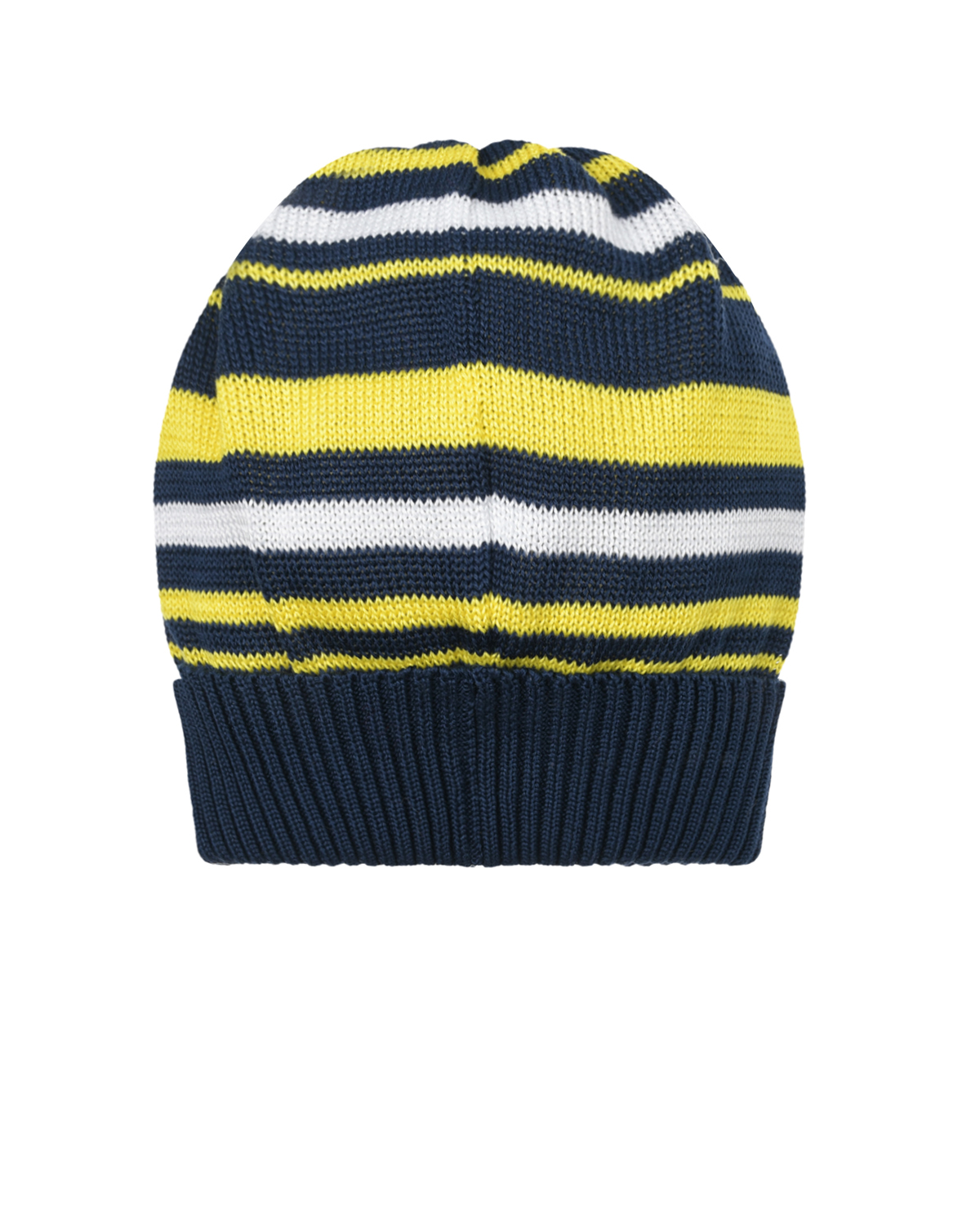 Темно-синяя шапка в полоску Catya, размер 55, цвет желтый