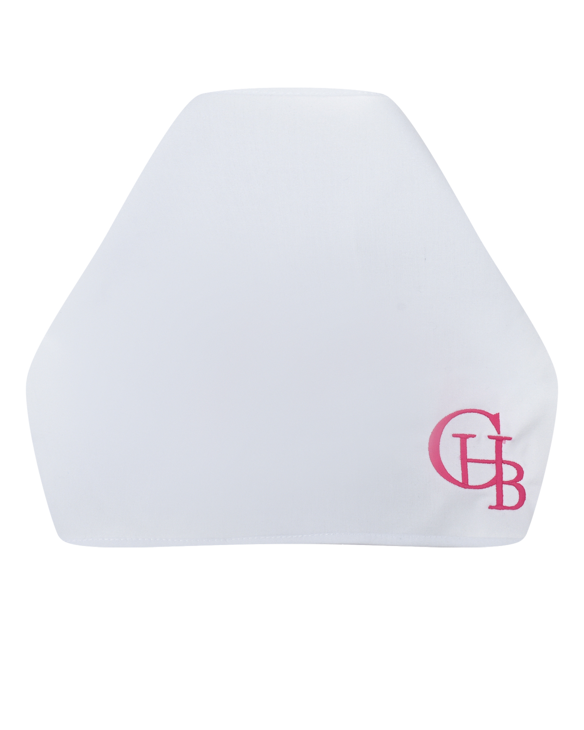 Белая косынка с розовым лого Chobi белая стеганая сумка с лого roberto cavalli