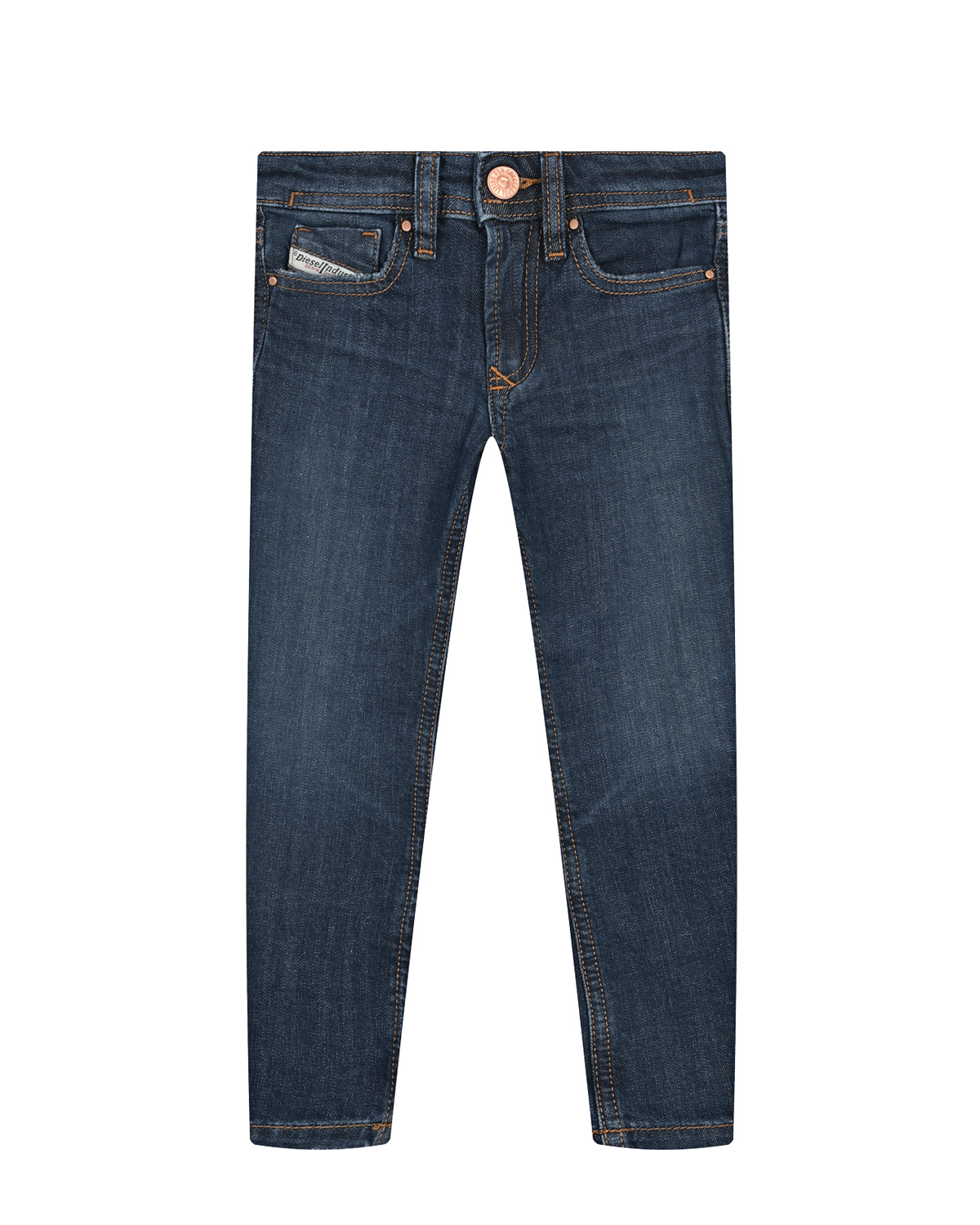 Темно-синие узкие джинсы Diesel, размер 128, цвет синий