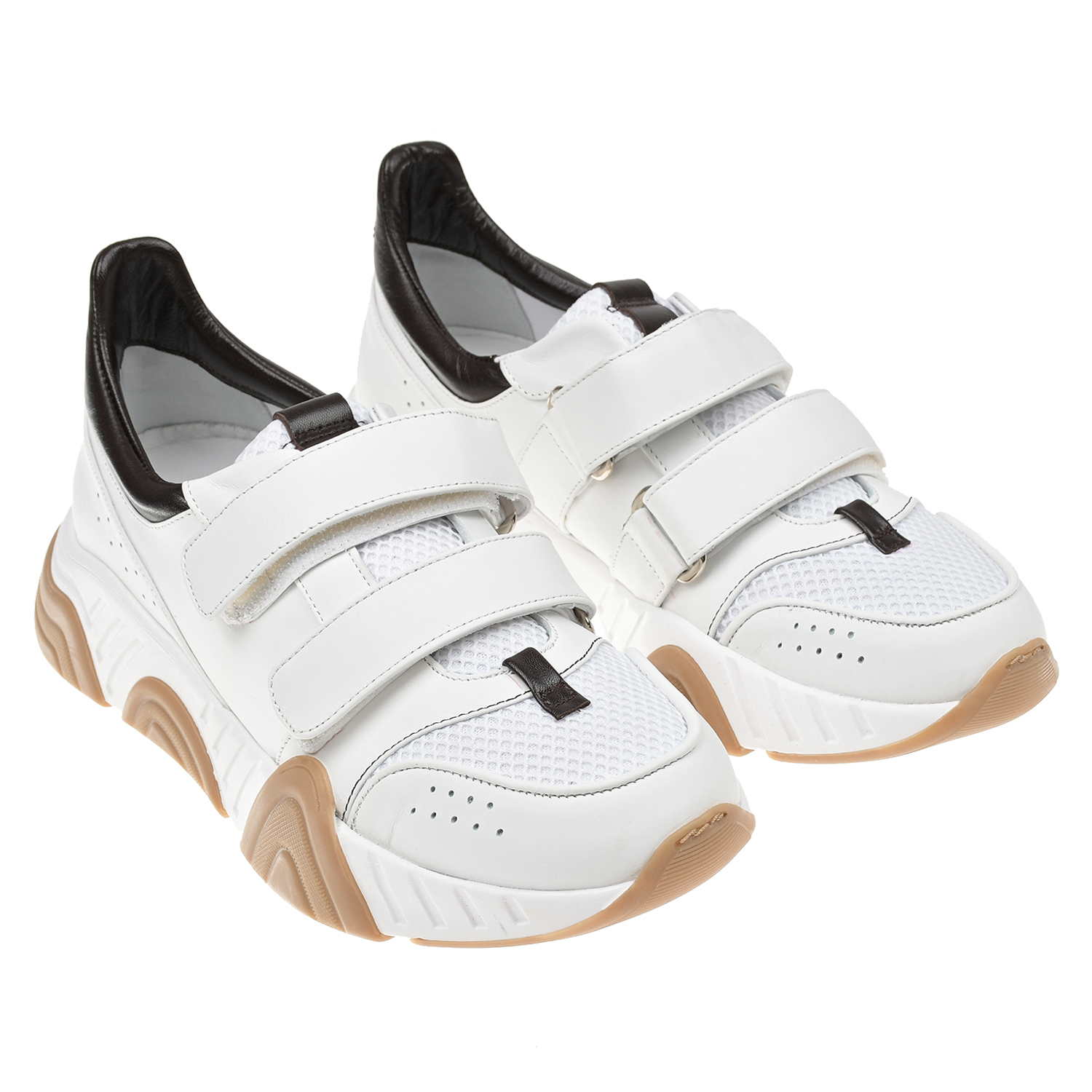 Белые кроссовки с застежками велкро Dorothee Schumacher белые кроссовки geox для девочки 36