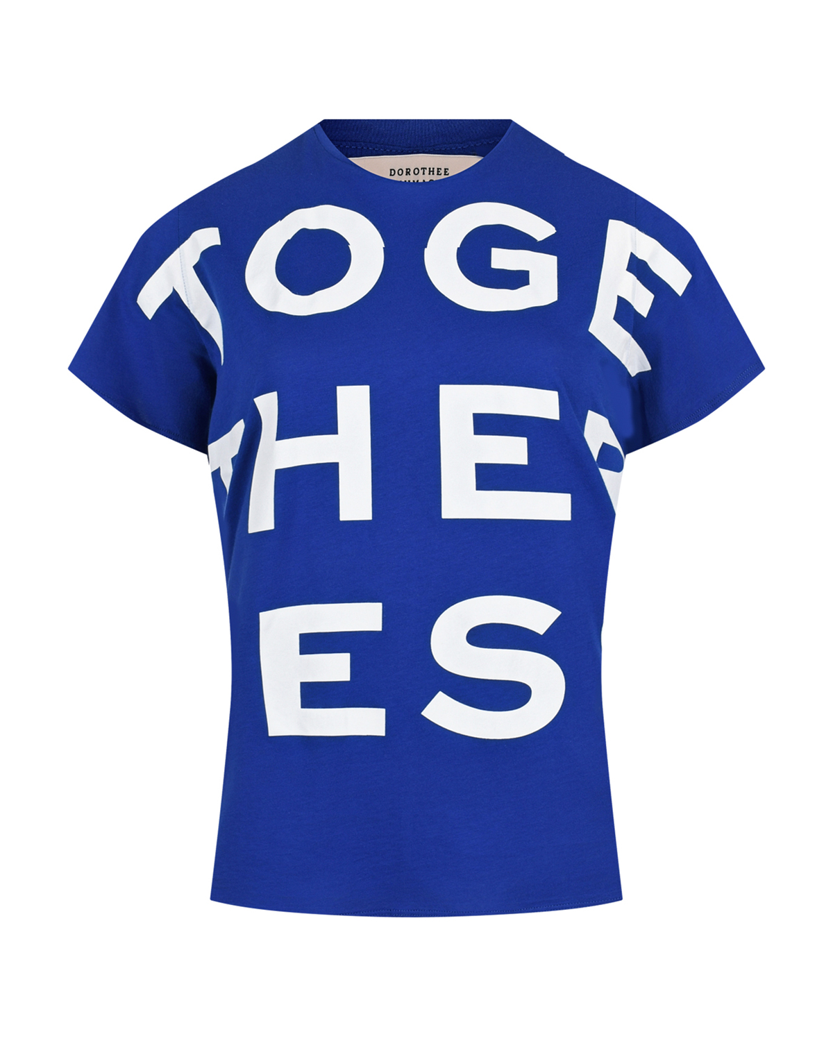 Синяя футболка с текстовым принтом Dorothee Schumacher футболка женская ярко синяя