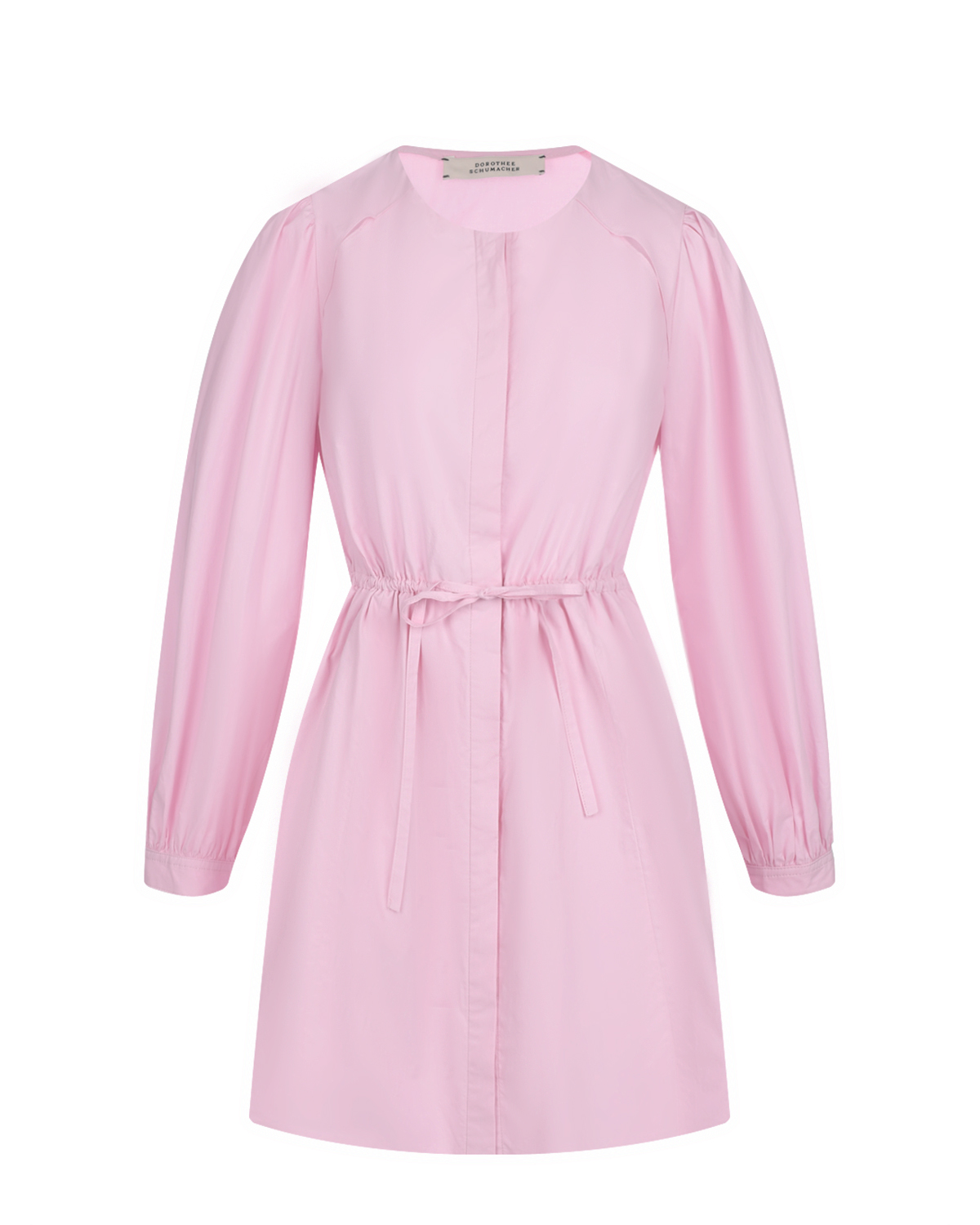 Розовое приталенное платье Dorothee Schumacher платье для собак кулирка l дс 32 ош 38 42 ог 44 48 розовое с серыми полосками