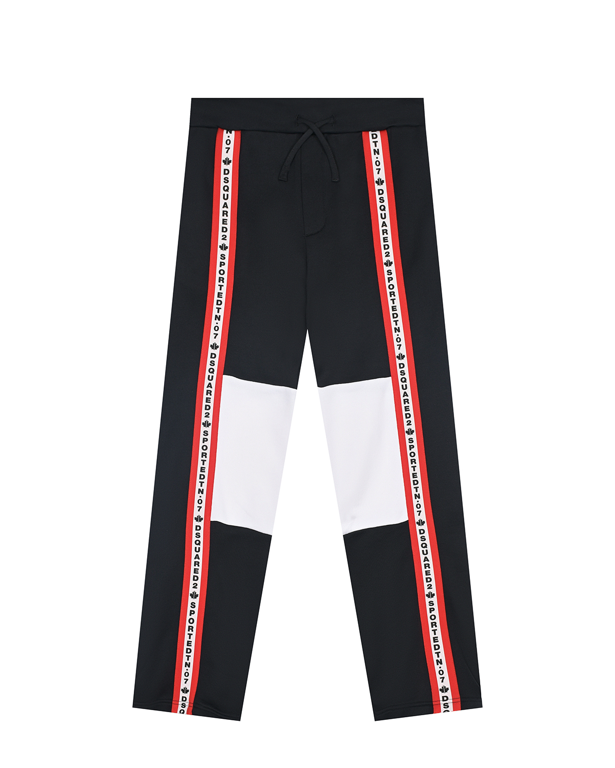 Черные спортивные брюки с белыми вставками Dsquared2 спортивные брюки с лампасами 5 preview